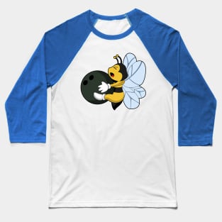 Bee at Bowling with Bowling ball Baseball T-Shirt